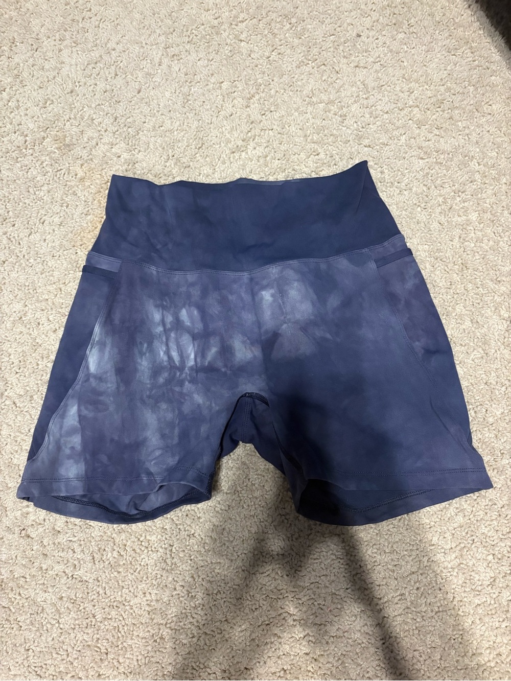 Born Primitive Navy Tie-Dye High Waist Athletic Shorts
